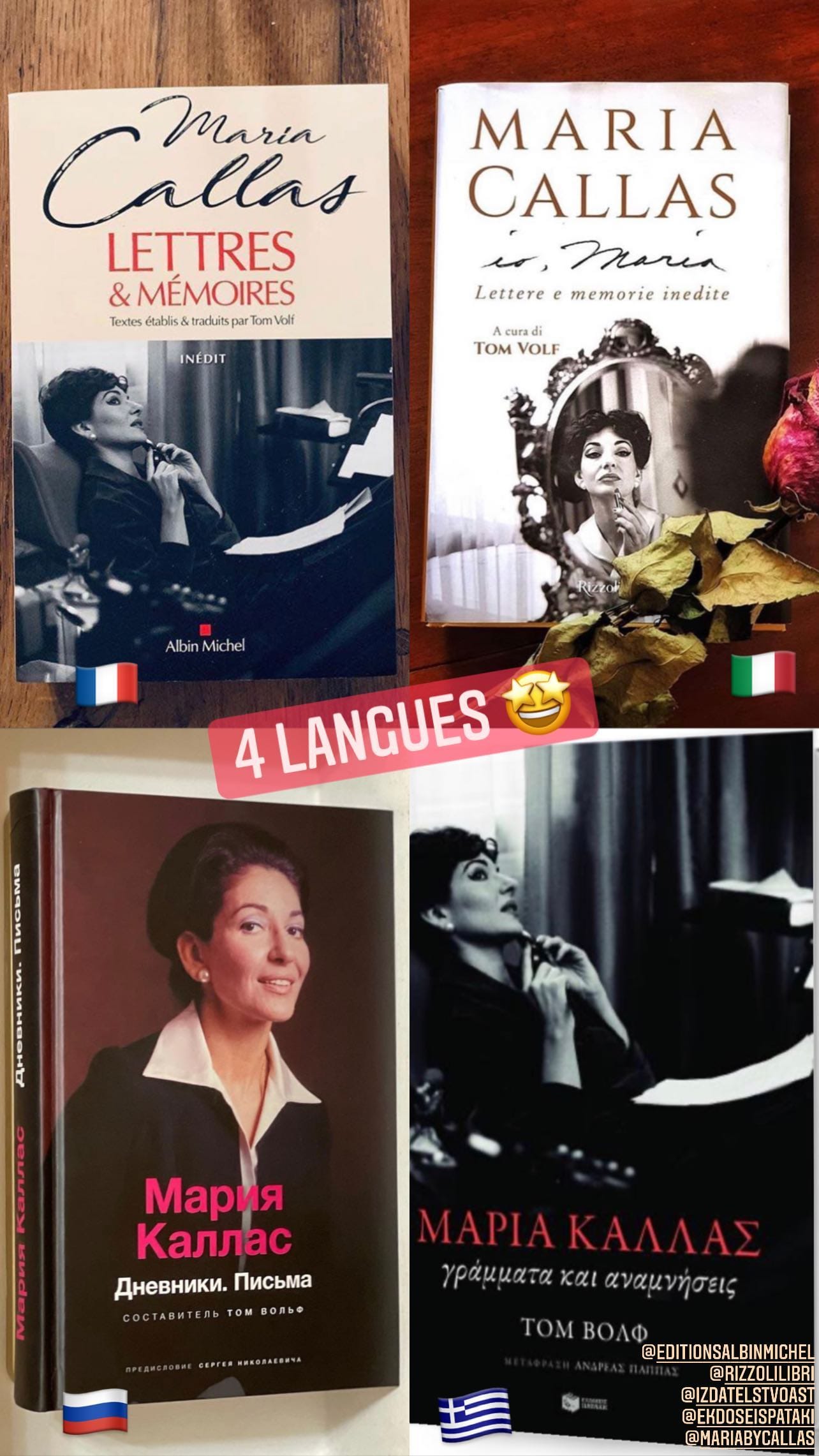 Les 4 éditions étrangères ensemble