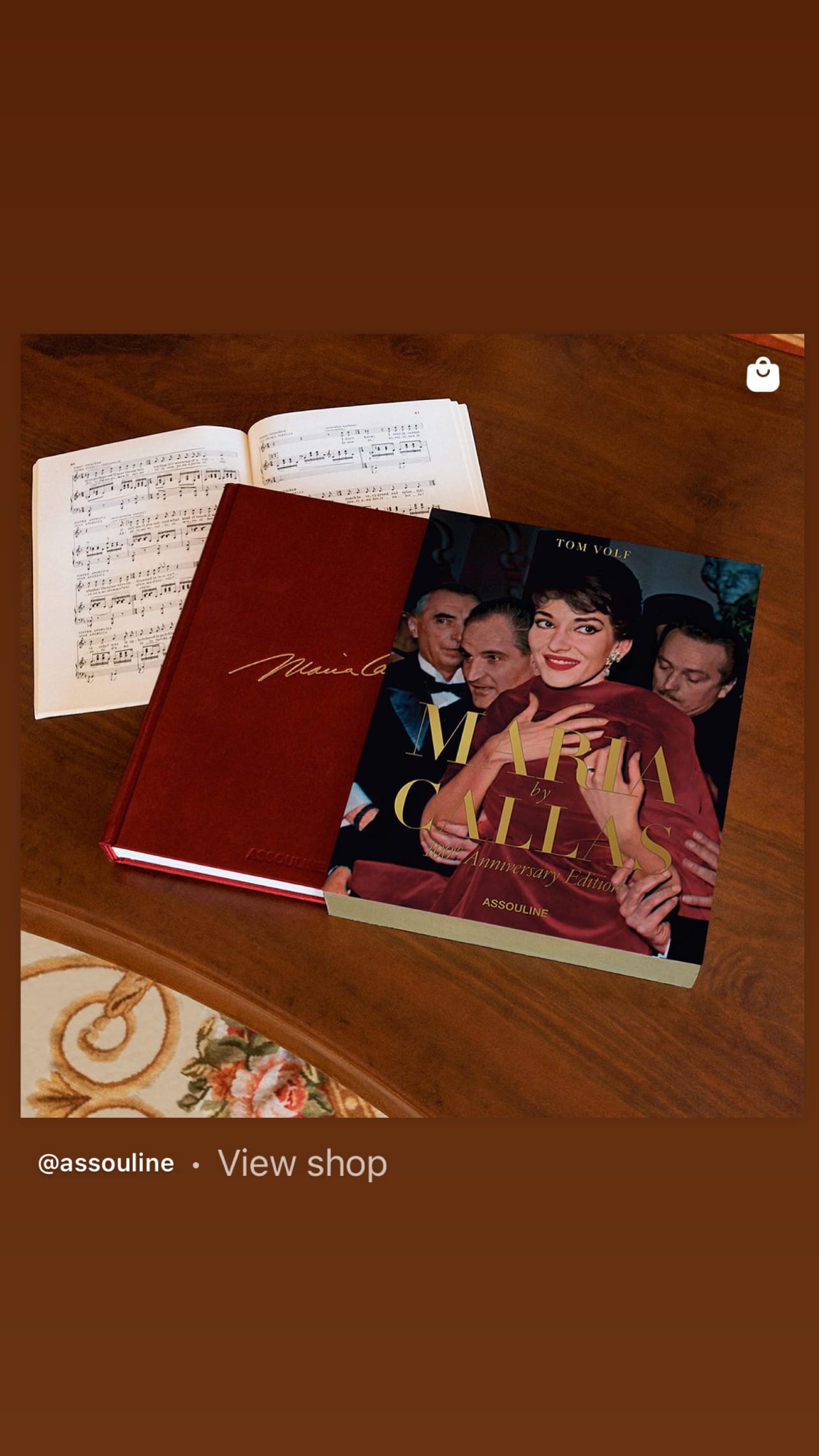 Coffret velours + partition manuscrite